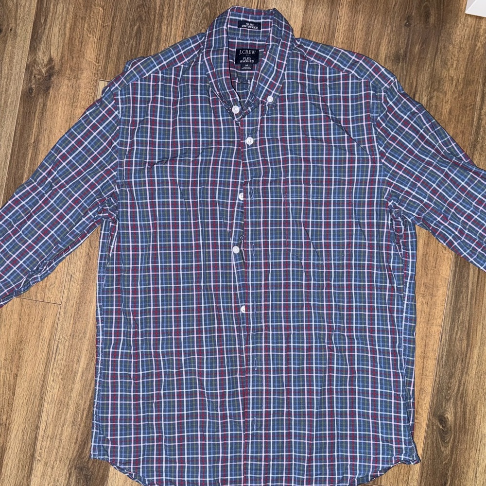 J. Crew Men's Multicolor Checkered Shirt